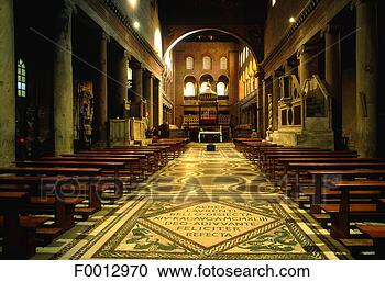 Stock Photography - italie, rome, 
nef de la basilique 
saint-laurent-hors-les-murs. 
fotosearch - search 
stock photos, 
pictures, images, 
and photo clipart