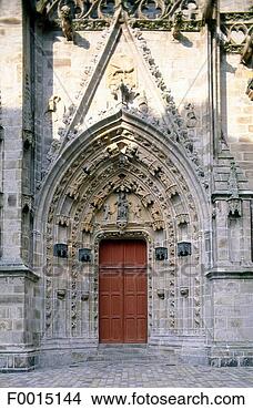 Stock Photo - france, brittany, 
quimper, cathedral 
gate. fotosearch 
- search stock 
photos, pictures, 
images, and photo 
clipart