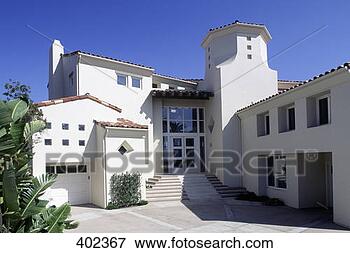 Picture - exterior of modern 
home. fotosearch 
- search stock 
photos, pictures, 
images, and photo 
clipart