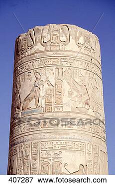 Picture - pillar  temple 
of horus & sobek 
 kom ombo  eg. 
fotosearch - search 
stock photos, 
pictures, images, 
and photo clipart