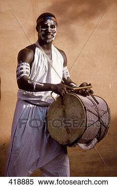 Stock Image - ashanti warrior 
w/ drum, kumasi, 
ghana. fotosearch 
- search stock 
photos, pictures, 
images, and photo 
clipart