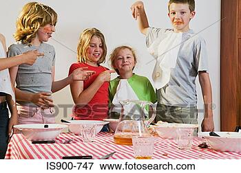 Picture - messy children 
pointing at girl. 
fotosearch - search 
stock photos, 
pictures, images, 
and photo clipart