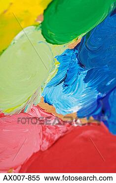 Banco de Imagem - close-up,  diferente, 
 tintas,  sujou, 
 paleta. fotosearch 
- busca de fotos, 
imagens e clipart