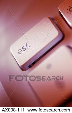 Arquivo de Fotografia - close-up,  fuga, 
 tecla,  computador, 
 teclado. fotosearch 
- busca de fotos, 
imagens e clipart