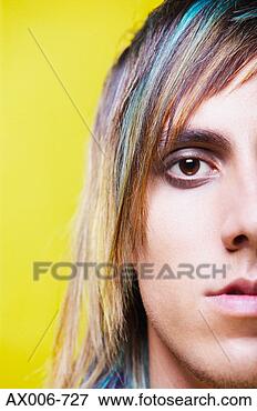 Picture - portrait of a 
young man with 
highlighted hair. 
fotosearch - search 
stock photos, 
pictures, images, 
and photo clipart