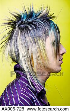 Stock Photo - side profile of 
a young man with 
highlighted hair. 
fotosearch - search 
stock photos, 
pictures, images, 
and photo clipart