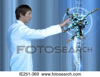 Stock Photograph - scientist touching 
molecules. fotosearch 
- search stock 
photos, pictures, 
images, and photo 
clipart