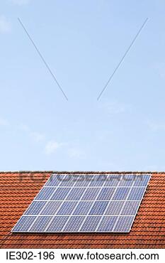 Stock Photo - solar panel on 
roof. fotosearch 
- search stock 
photos, pictures, 
images, and photo 
clipart