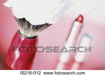 Stock Photo - lipstick and shaving 
brush. fotosearch 
- search stock 
photos, pictures, 
images, and photo 
clipart