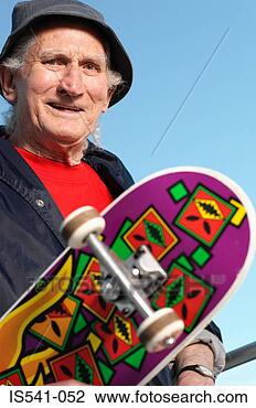 Stock Photo - elderly man with 
skateboard. fotosearch 
- search stock 
photos, pictures, 
images, and photo 
clipart