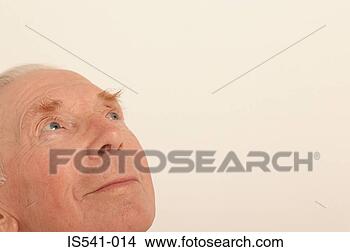 Stock Photo - face of older 
man looking up. 
fotosearch - search 
stock photos, 
pictures, images, 
and photo clipart