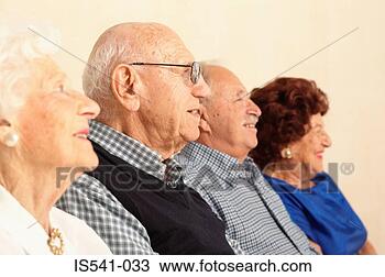 Stock Photo - profiles of elderly 
people smiling. 
fotosearch - search 
stock photos, 
pictures, images, 
and photo clipart