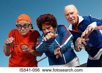 Stock Photo - three elderly 
people posing 
as youth. fotosearch 
- search stock 
photos, pictures, 
images, and photo 
clipart