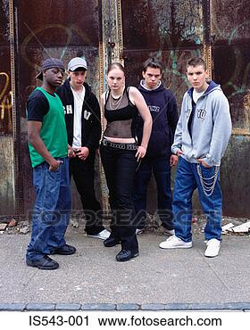 Stock Photography - group of teenagers 
on street. fotosearch 
- search stock 
photos, pictures, 
images, and photo 
clipart