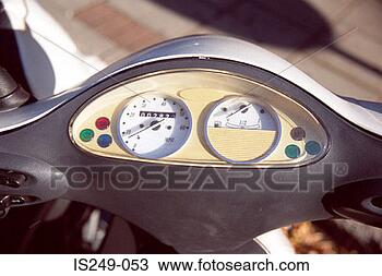 Stock Photo - dashboard on scooter. 
fotosearch - search 
stock photos, 
pictures, images, 
and photo clipart