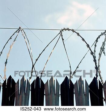Stock Photo - barbed wire and 
sharp metal spikes. 
fotosearch - search 
stock photos, 
pictures, images, 
and photo clipart