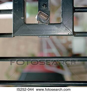 Stock Photo - coded lock and 
metal bars. fotosearch 
- search stock 
photos, pictures, 
images, and photo 
clipart