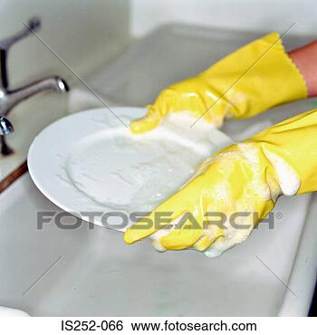 Stock Photo - washing up with 
rubber gloves. 
fotosearch - search 
stock photos, 
pictures, images, 
and photo clipart