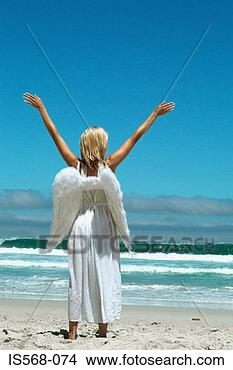 Stock Photo - angel on the beach. 
fotosearch - search 
stock photos, 
pictures, images, 
and photo clipart