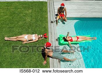 Stock Photo - christmas by the 
swimming pool. 
fotosearch - search 
stock photos, 
pictures, images, 
and photo clipart