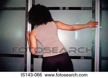 Stock Photo - woman tries to 
see next door. 
fotosearch - search 
stock photos, 
pictures, images, 
and photo clipart