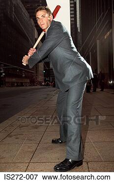 Picture - businessman holding 
baseball bat. 
fotosearch - search 
stock photos, 
pictures, images, 
and photo clipart