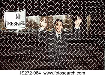Stock Photo - businessman trapped 
behind fence. 
fotosearch - search 
stock photos, 
pictures, images, 
and photo clipart