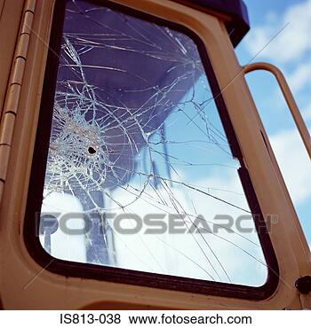 Stock Photo - broken truck window. 
fotosearch - search 
stock photos, 
pictures, images, 
and photo clipart