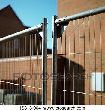 Stock Photo - metal fence near 
house. fotosearch 
- search stock 
photos, pictures, 
images, and photo 
clipart