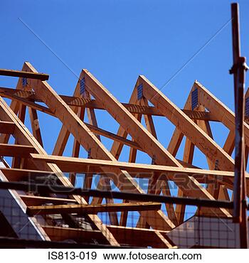 Stock Photograph - roof under construction. 
fotosearch - search 
stock photos, 
pictures, images, 
and photo clipart