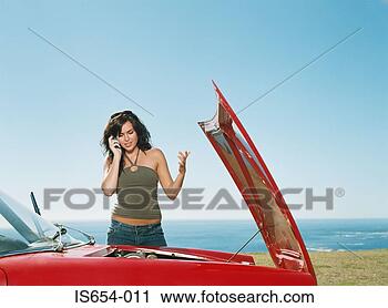 Stock Photography - woman having car 
trouble. fotosearch 
- search stock 
photos, pictures, 
images, and photo 
clipart