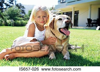 Stock Photo - girl with labrador. 
fotosearch - search 
stock photos, 
pictures, images, 
and photo clipart