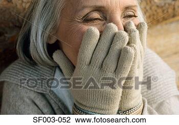 Stock Photo - senior woman laughing. 
fotosearch - search 
stock photos, 
pictures, images, 
and photo clipart