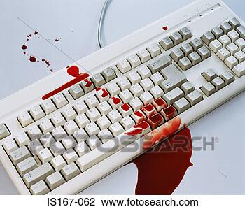 Stock Photo - blood on a computer 
keyboard. fotosearch 
- search stock 
photos, pictures, 
images, and photo 
clipart