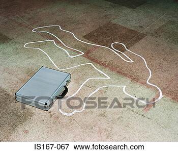 Picture - chalk outline 
with a briefcase. 
fotosearch - search 
stock photos, 
pictures, images, 
and photo clipart