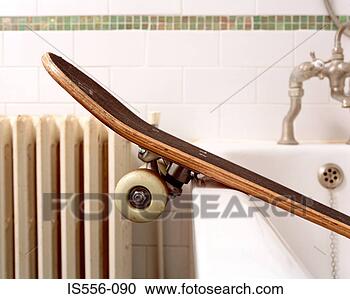 Stock Photography - skateboard in 
bathroom. fotosearch 
- search stock 
photos, pictures, 
images, and photo 
clipart