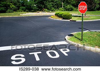 Stock Photo - stop signs in 
suburban street. 
fotosearch - search 
stock photos, 
pictures, images, 
and photo clipart