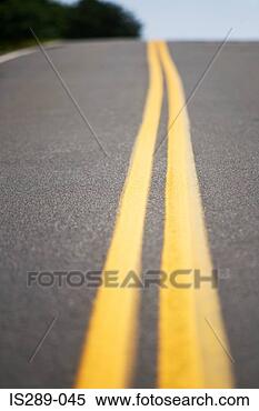 Stock Image - yellow road markings. 
fotosearch - search 
stock photos, 
pictures, images, 
and photo clipart