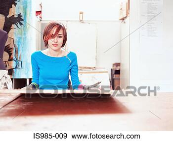 Stock Photograph - girl in art class. 
fotosearch - search 
stock photos, 
pictures, images, 
and photo clipart