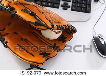 Stock Photograph - baseball bat and 
glove on desk. 
fotosearch - search 
stock photos, 
pictures, images, 
and photo clipart