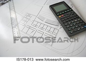 Stock Photo - calculator and 
architectural 
plans. fotosearch 
- search stock 
photos, pictures, 
images, and photo 
clipart
