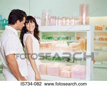 Stock Photo - couple shopping 
for toiletries. 
fotosearch - search 
stock photos, 
pictures, images, 
and photo clipart