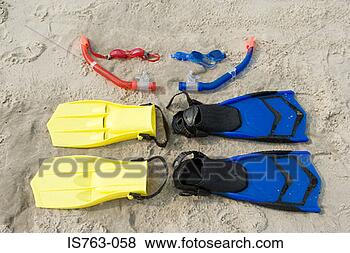 Stock Photo - goggles snorkel 
flippers. fotosearch 
- search stock 
photos, pictures, 
images, and photo 
clipart