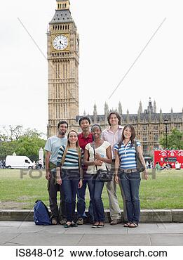 Stock Photo - tourists in front 
of big ben. fotosearch 
- search stock 
photos, pictures, 
images, and photo 
clipart