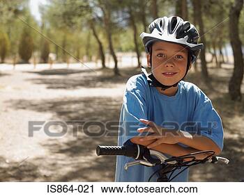 Stock Photography - boy with bike. 
fotosearch - search 
stock photos, 
pictures, images, 
and photo clipart