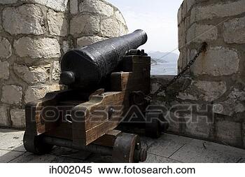 Stock Image - canon at a fort 
in dubrovnik. 
fotosearch - search 
stock photos, 
pictures, images, 
and photo clipart