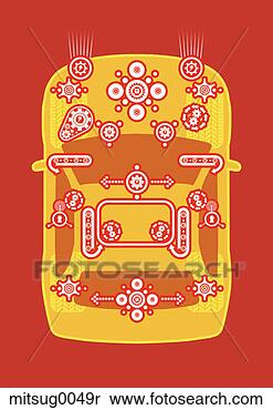 Hazır Görüntü - arabalar,  otomobiller, 
 diyagram,  schematic, 
 2-d,  biçimler. 
fotosearch - foto, 
resim, görüntü 
ve foto klipart 
ara