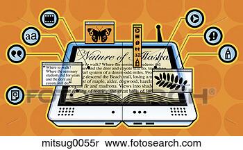 Stock Image - computers, technology, 
books, reading, 
e-books, literature, 
words. fotosearch 
- search stock 
photos, pictures, 
images, and photo 
clipart