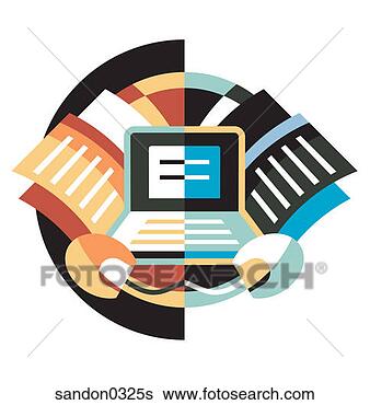 Stock Illustration - laptop computer. 
fotosearch - search 
clipart, illustration, 
drawings and vector 
eps graphics images