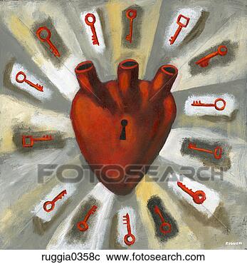 Stock Photography - heart, human internal 
organs, love, 
passion, health, 
cardiology, keys. 
fotosearch - search 
stock photos, 
pictures, images, 
and photo clipart
